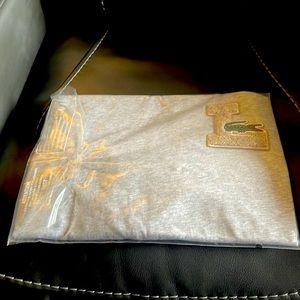 Brand new Lacoste grey tshirt with large logo and gator